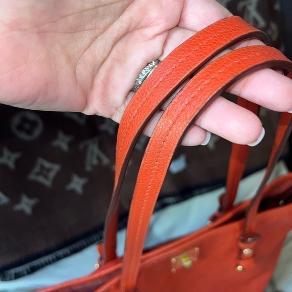 LOUIS VUITTON EMPREINTE LEATHER RED CITADINE PM TOTE BAG - Picture 13 of 14